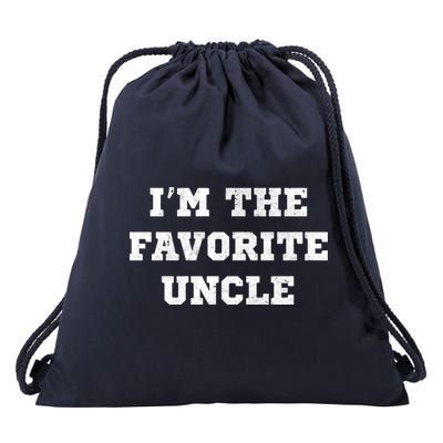 I'm The Favorite Uncle Funny Distressed Drawstring Bag