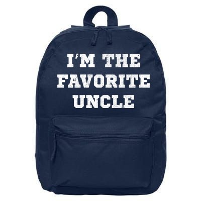 I'm The Favorite Uncle Funny Distressed 16 in Basic Backpack