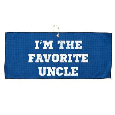 I'm The Favorite Uncle Funny Distressed Large Microfiber Waffle Golf Towel