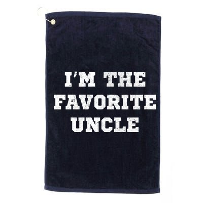 I'm The Favorite Uncle Funny Distressed Platinum Collection Golf Towel