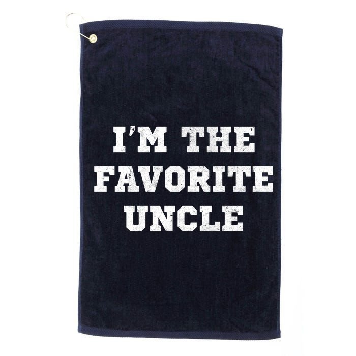 I'm The Favorite Uncle Funny Distressed Platinum Collection Golf Towel