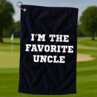 I'm The Favorite Uncle Funny Distressed Golf Towel