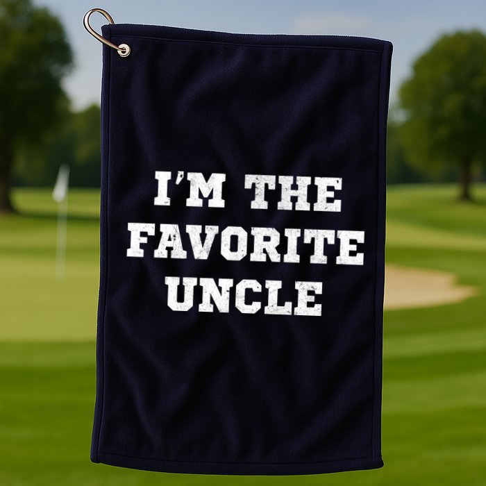 I'm The Favorite Uncle Funny Distressed Golf Towel