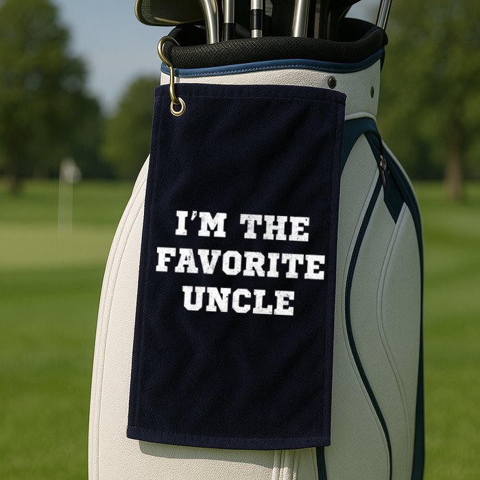 I'm The Favorite Uncle Funny Distressed Golf Towel