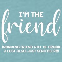 I'm the Friend Will Also Be Drunk & Lost Just Send Help Sueded Cloud Jersey T-Shirt