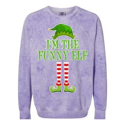 I'm The Funny Elf Matching Family Christmas Colorblast Crewneck Sweatshirt