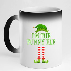 I'm The Funny Elf Matching Family Christmas 11oz Black Color Changing Mug