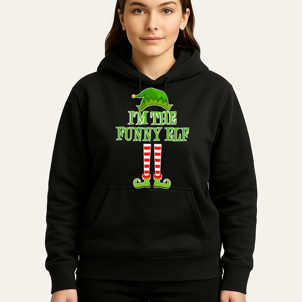 I'm The Funny Elf Matching Family Christmas Hoodie