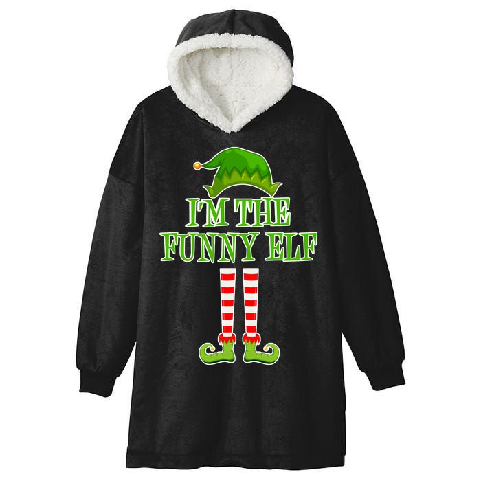 I'm The Funny Elf Matching Family Christmas Hooded Wearable Blanket