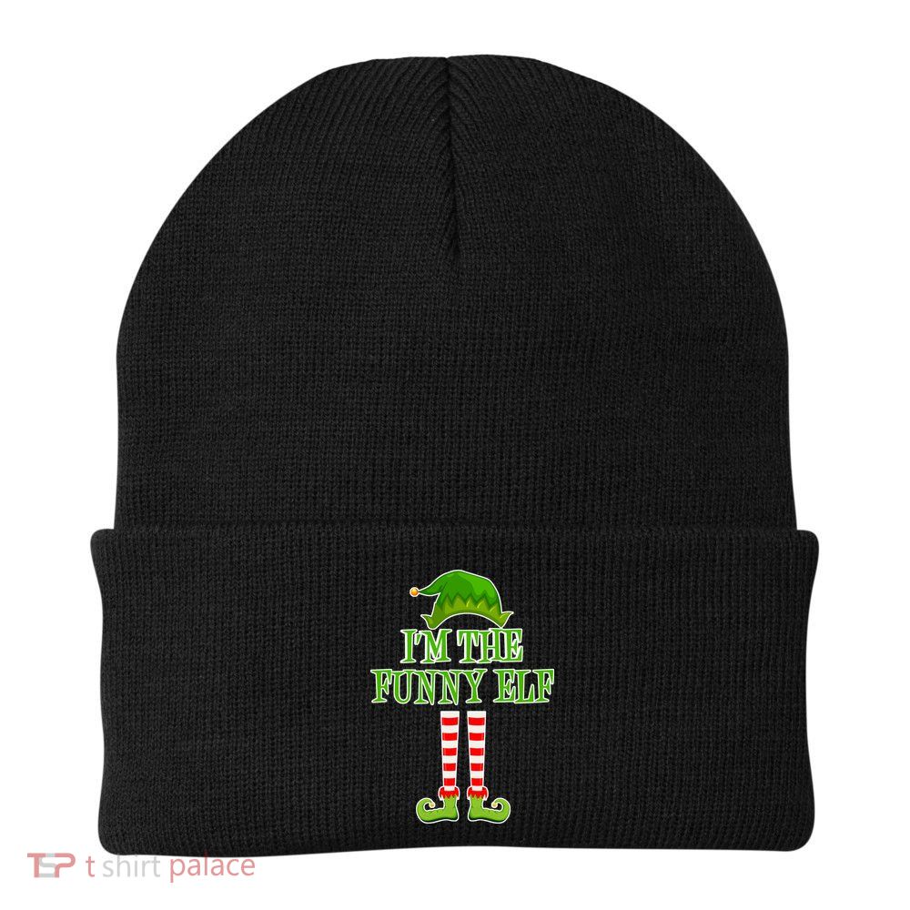 I'm The Funny Elf Matching Family Christmas Beanie