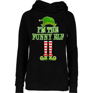 I'm The Funny Elf Matching Family Christmas Womens Funnel Neck Pullover Hood