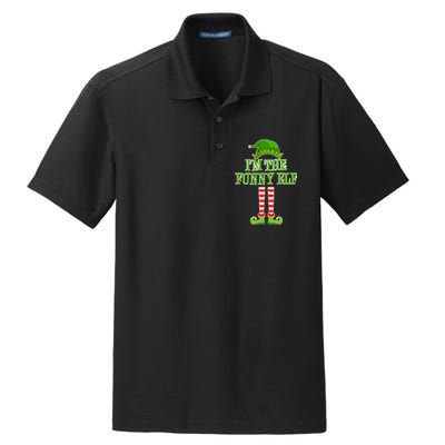 I'm The Funny Elf Matching Family Christmas Dry Zone Grid Polo