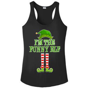 I'm The Funny Elf Matching Family Christmas Ladies PosiCharge Competitor Racerback Tank