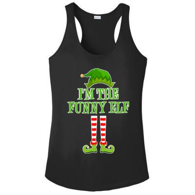 I'm The Funny Elf Matching Family Christmas Ladies PosiCharge Competitor Racerback Tank