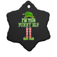 I'm The Funny Elf Matching Family Christmas Ceramic Star Ornament