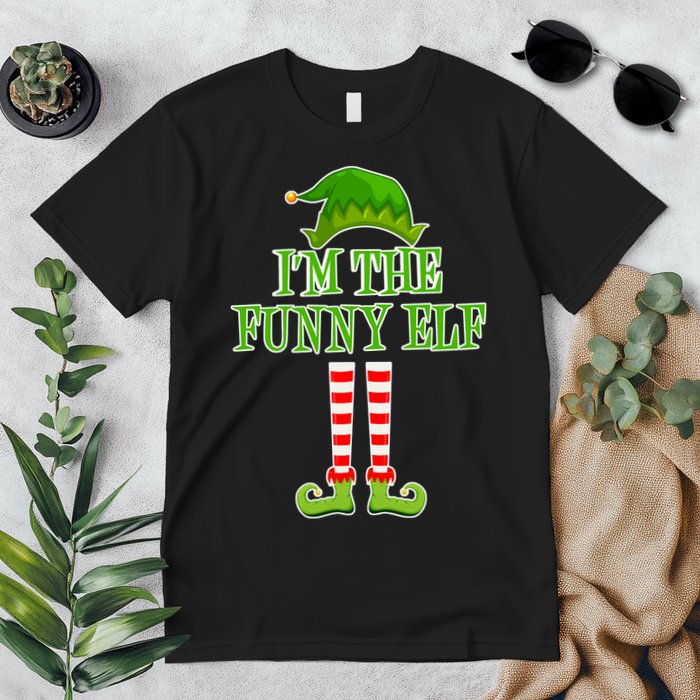 I'm The Funny Elf Matching Family Christmas Premium T-Shirt