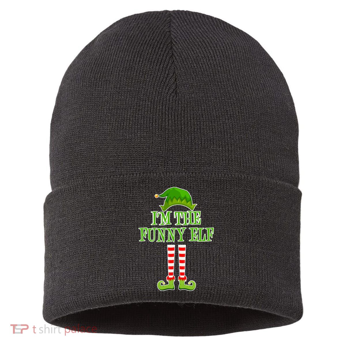 I'm The Funny Elf Matching Family Christmas Sustainable Knit Beanie