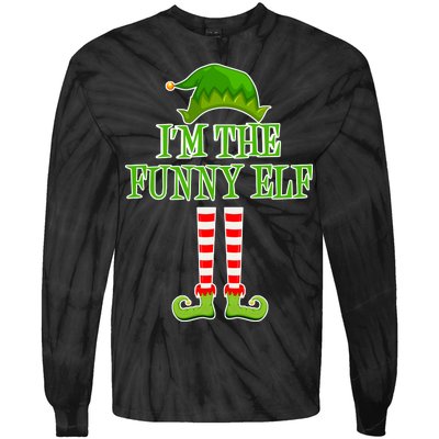 I'm The Funny Elf Matching Family Christmas Tie-Dye Long Sleeve Shirt