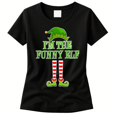 I'm The Funny Elf Matching Family Christmas Womens T-Shirt