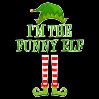 I'm The Funny Elf Matching Family Christmas Women's V-Neck T-Shirt