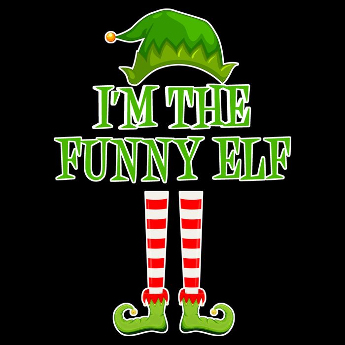 I'm The Funny Elf Matching Family Christmas Women's V-Neck T-Shirt