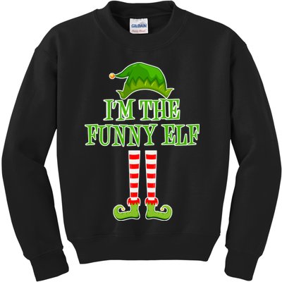 I'm The Funny Elf Matching Family Christmas Kids Sweatshirt