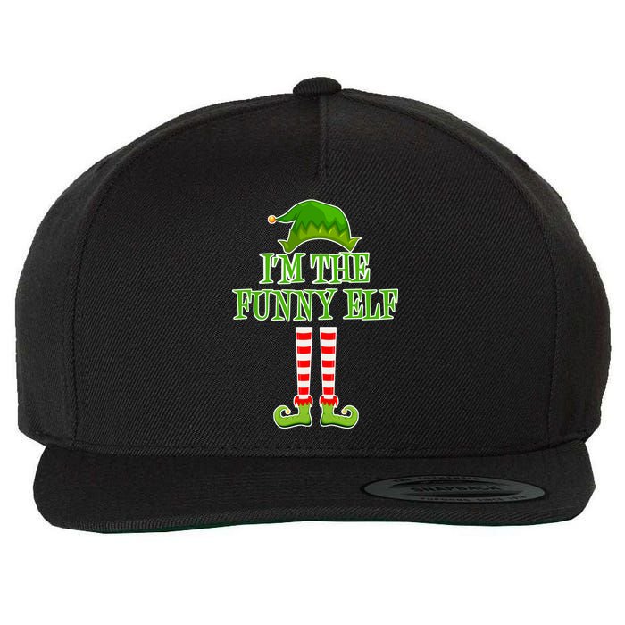 I'm The Funny Elf Matching Family Christmas Wool Snapback Cap