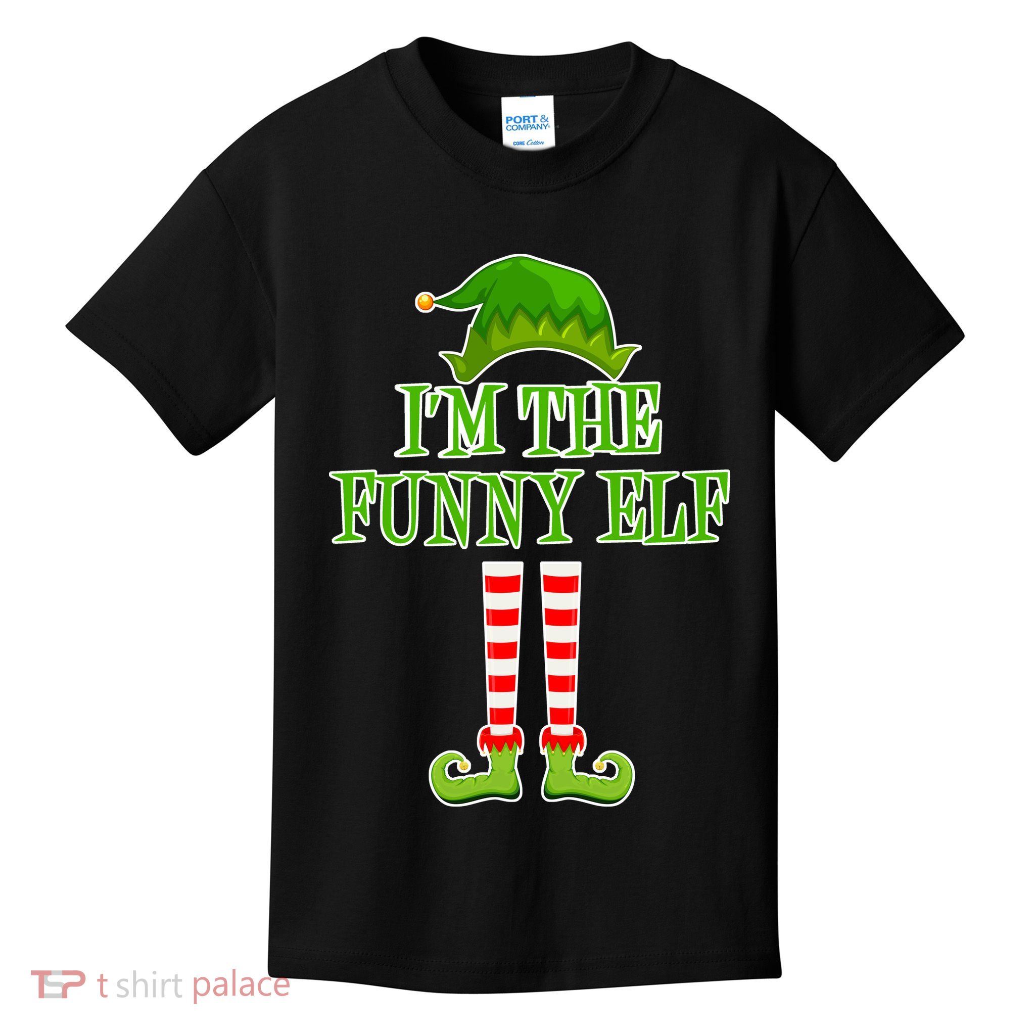 I'm The Funny Elf Matching Family Christmas Kids T-Shirt