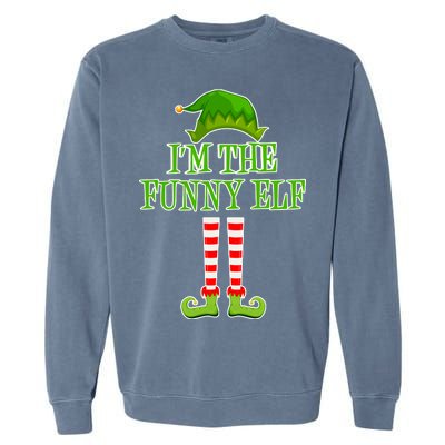 I'm The Funny Elf Matching Family Christmas Garment-Dyed Sweatshirt