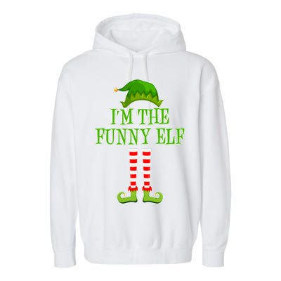 I'm The Funny Elf Matching Family Christmas Garment-Dyed Fleece Hoodie