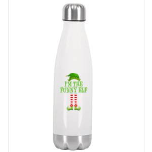 I'm The Funny Elf Matching Family Christmas Stainless Steel Insulated Water Bottle