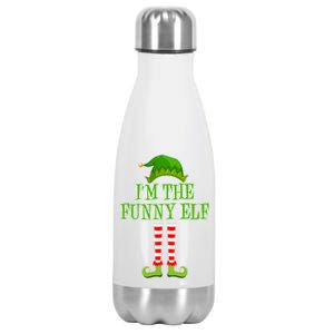 I'm The Funny Elf Matching Family Christmas Stainless Steel Insulated Water Bottle