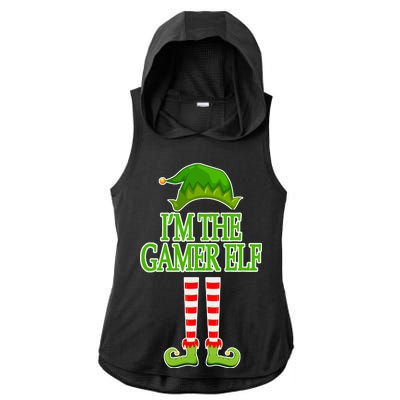 I'm The Gamer Elf Matching Family Christmas Ladies PosiCharge Tri-Blend Wicking Draft Hoodie Tank