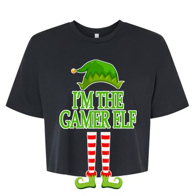 I'm The Gamer Elf Matching Family Christmas Bella+Canvas Jersey Crop Tee