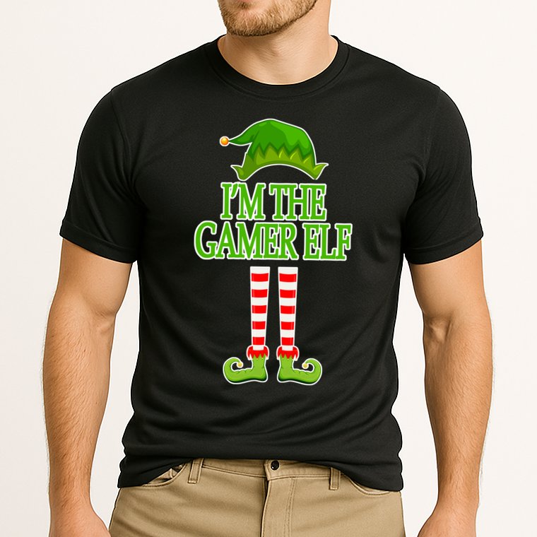 I'm The Gamer Elf Matching Family Christmas Cooling Performance Crew T-Shirt