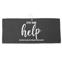 I'm the Help Could Also Be Drunk & Lost Matching Large Microfiber Waffle Golf Towel