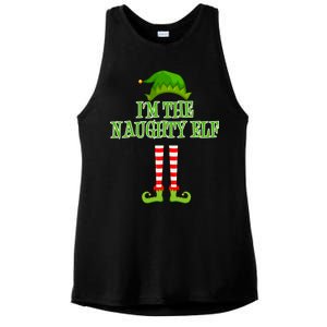 I'm The Naughty Elf Matching Family Christmas Ladies PosiCharge Tri-Blend Wicking Tank