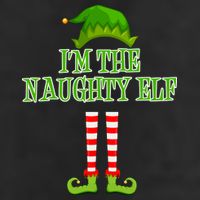 I'm The Naughty Elf Matching Family Christmas 7 Panel Mesh Trucker Snapback Hat