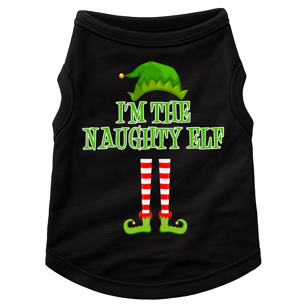 I'm The Naughty Elf Matching Family Christmas Doggie Tank