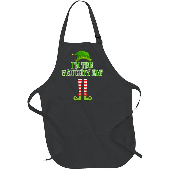 I'm The Naughty Elf Matching Family Christmas Full-Length Apron With Pockets