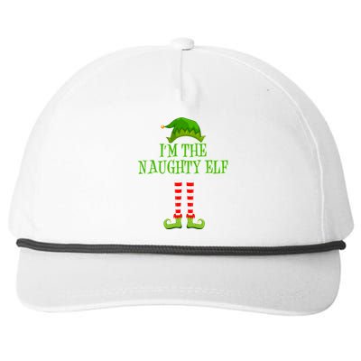 I'm The Naughty Elf Matching Family Christmas Snapback Five-Panel Rope Hat