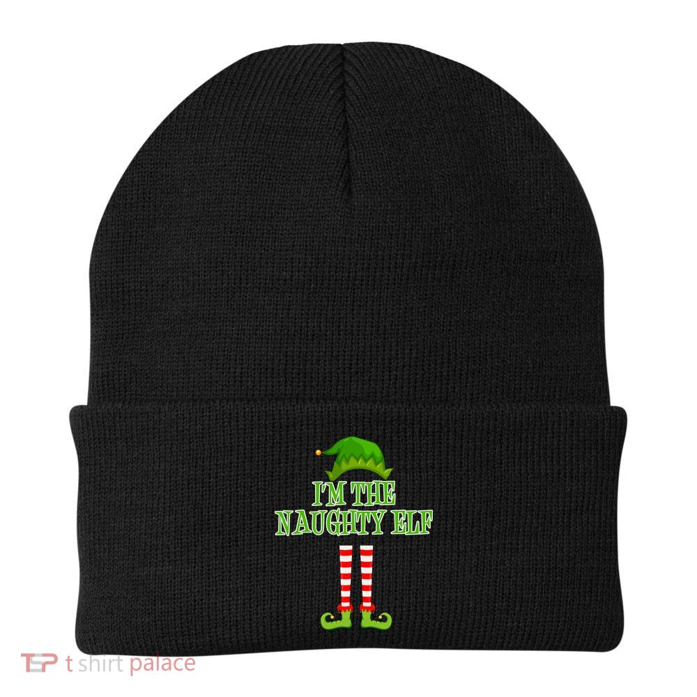 I'm The Naughty Elf Matching Family Christmas Knit Cap Winter Beanie