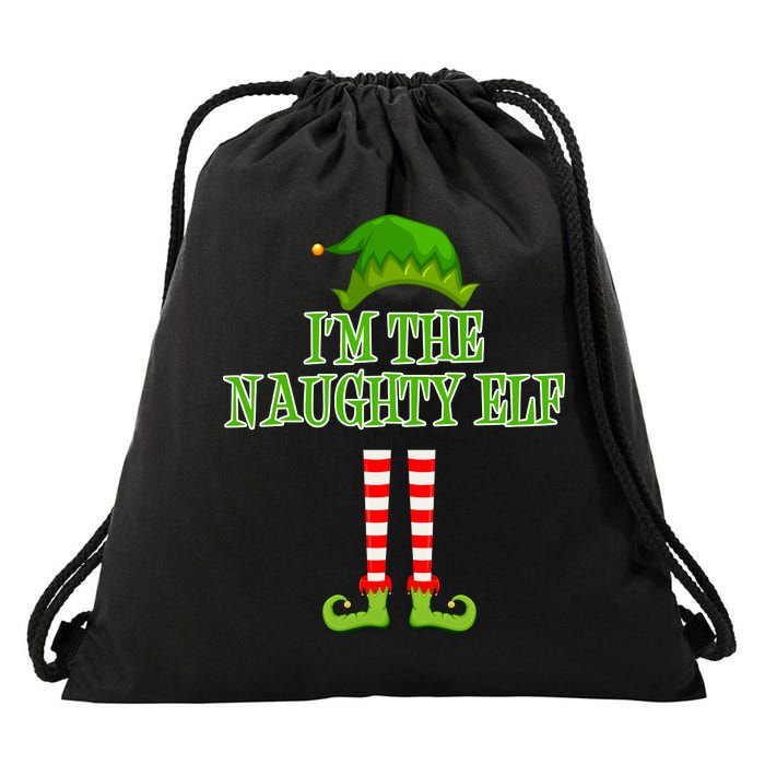 I'm The Naughty Elf Matching Family Christmas Drawstring Bag