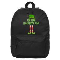 I'm The Naughty Elf Matching Family Christmas 16 in Basic Backpack