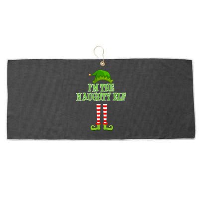 I'm The Naughty Elf Matching Family Christmas Large Microfiber Waffle Golf Towel