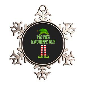 I'm The Naughty Elf Matching Family Christmas Metallic Star Ornament