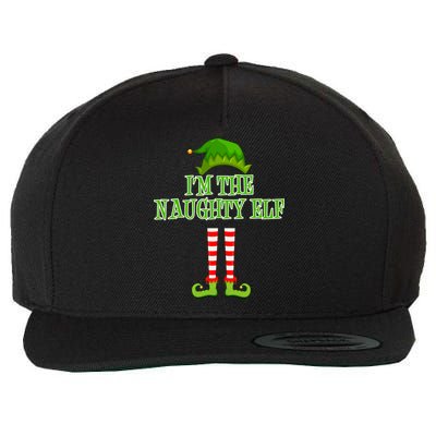 I'm The Naughty Elf Matching Family Christmas Wool Snapback Cap