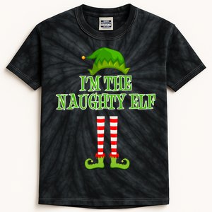 I'm The Naughty Elf Matching Family Christmas Kids Tie-Dye T-Shirt