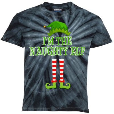 I'm The Naughty Elf Matching Family Christmas Kids Tie-Dye T-Shirt