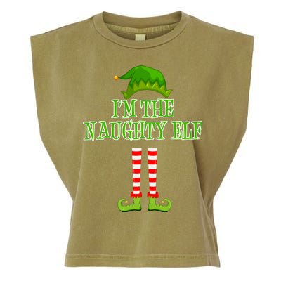 I'm The Naughty Elf Matching Family Christmas Garment-Dyed Women's Muscle Tee